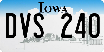 IA license plate DVS240