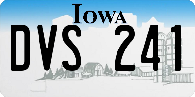 IA license plate DVS241