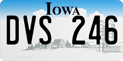 IA license plate DVS246