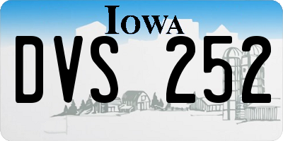 IA license plate DVS252