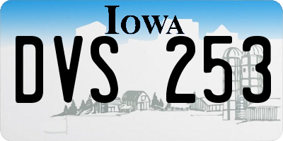 IA license plate DVS253