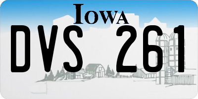 IA license plate DVS261