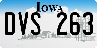 IA license plate DVS263