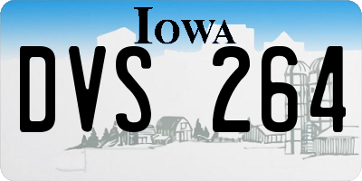 IA license plate DVS264