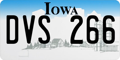 IA license plate DVS266