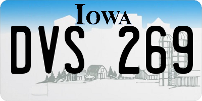 IA license plate DVS269