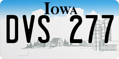IA license plate DVS277