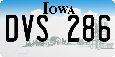 IA license plate DVS286