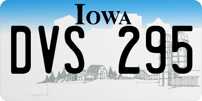 IA license plate DVS295