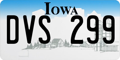 IA license plate DVS299