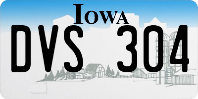 IA license plate DVS304