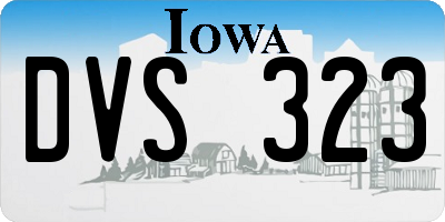 IA license plate DVS323