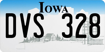IA license plate DVS328