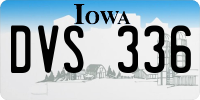 IA license plate DVS336