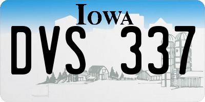 IA license plate DVS337