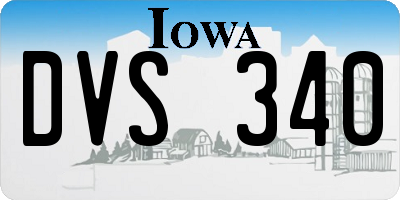 IA license plate DVS340
