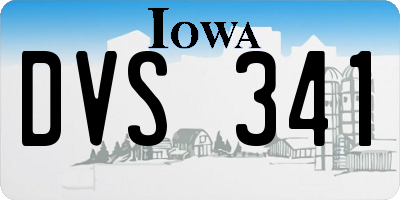 IA license plate DVS341