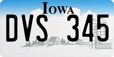 IA license plate DVS345