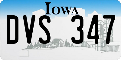 IA license plate DVS347