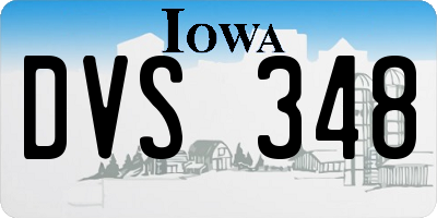 IA license plate DVS348