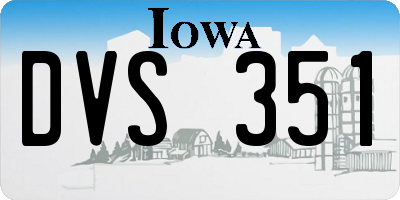 IA license plate DVS351