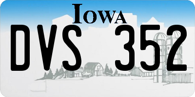 IA license plate DVS352