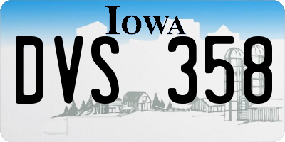 IA license plate DVS358