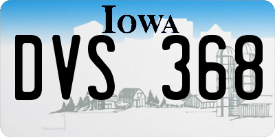 IA license plate DVS368