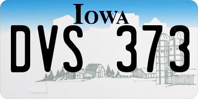 IA license plate DVS373