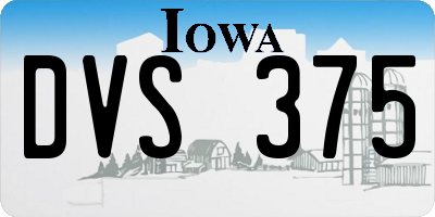 IA license plate DVS375