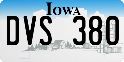 IA license plate DVS380