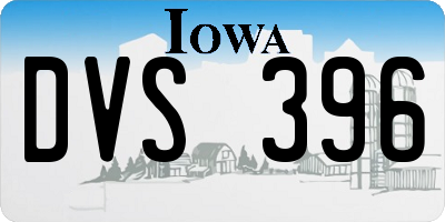 IA license plate DVS396