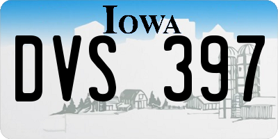 IA license plate DVS397