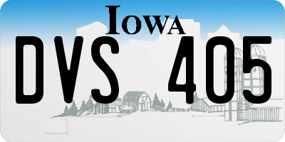 IA license plate DVS405