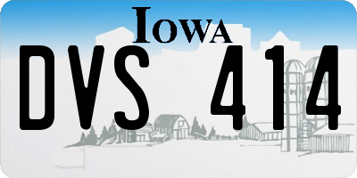 IA license plate DVS414
