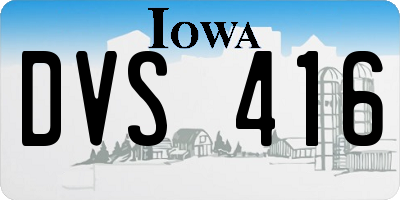 IA license plate DVS416