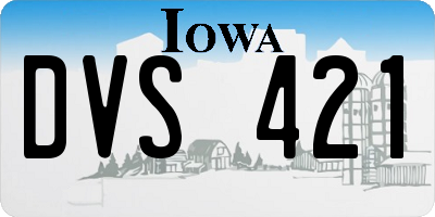 IA license plate DVS421