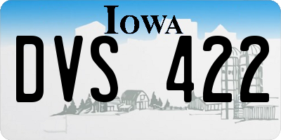 IA license plate DVS422