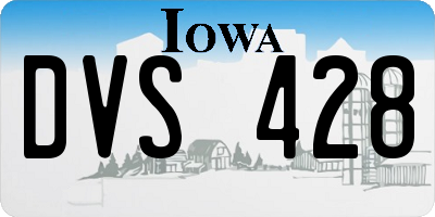 IA license plate DVS428