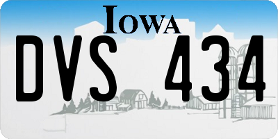 IA license plate DVS434