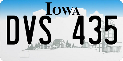 IA license plate DVS435