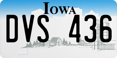 IA license plate DVS436