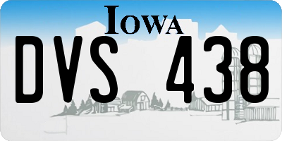 IA license plate DVS438