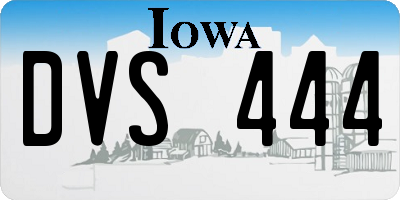 IA license plate DVS444