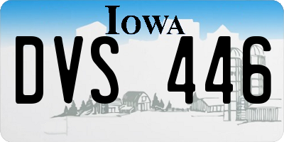 IA license plate DVS446
