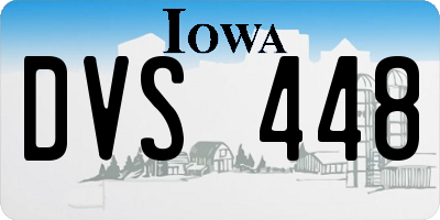IA license plate DVS448