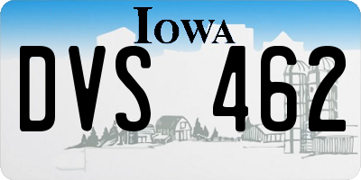 IA license plate DVS462