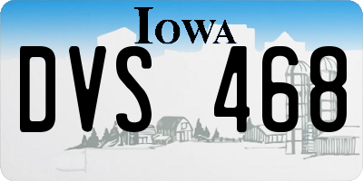 IA license plate DVS468