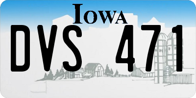 IA license plate DVS471