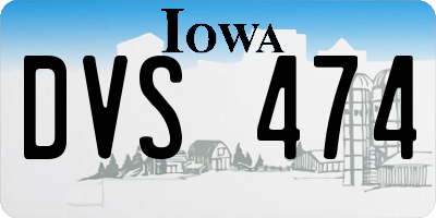 IA license plate DVS474